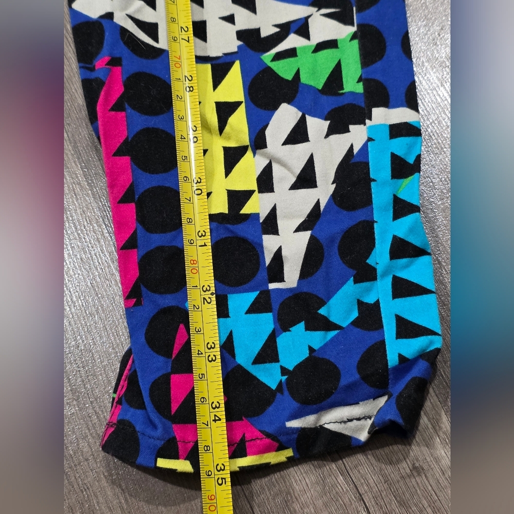 Nanette LEPORE LAMOUR Colorful Geometric Pants Designer 90s Rag Hip Hop Y2K - Picture 3 of 11